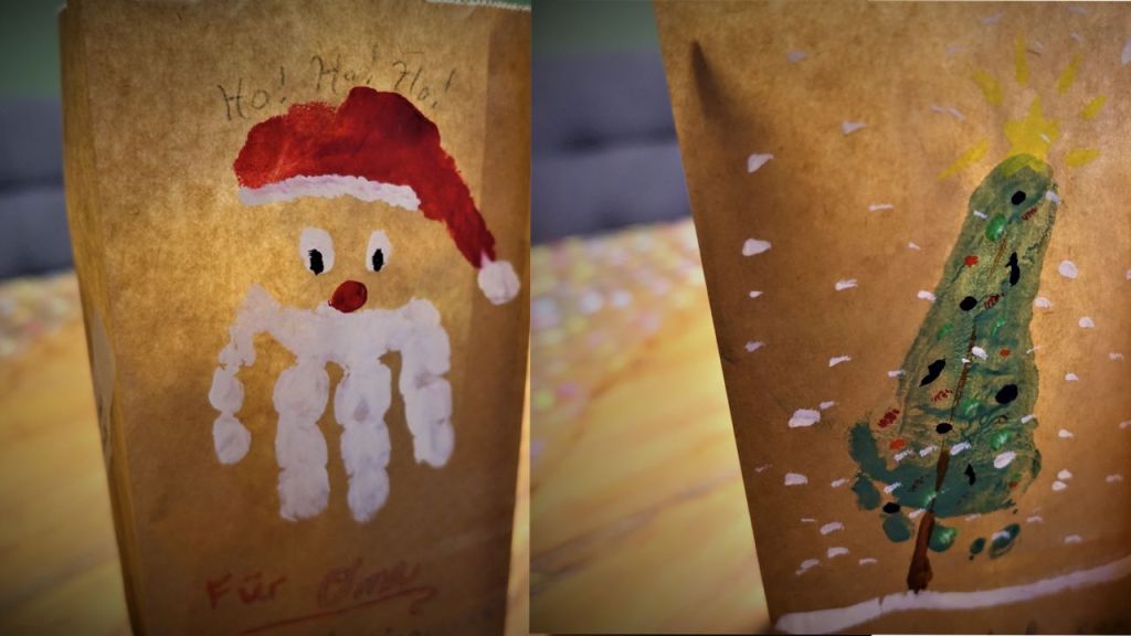 Kid’s Corner | Santa Handprint & Christmas Tree Footprint Paper&nbsp;Bag
